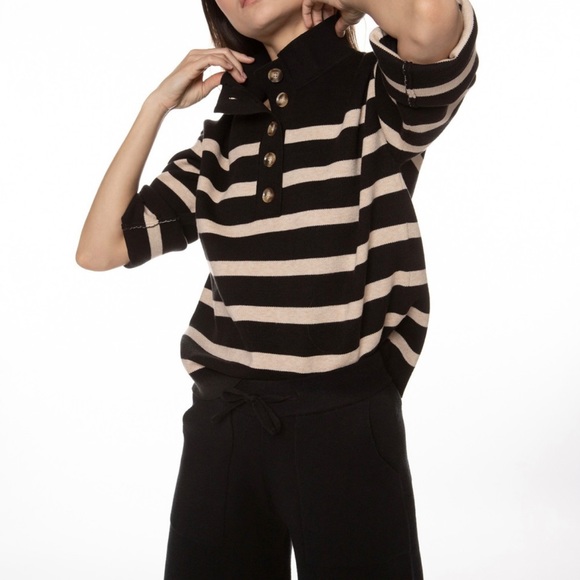 New preppy striped knit sweater - Picture 2 of 2